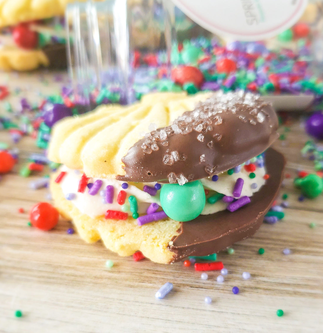 Orange Shortbread Chocolate Sea Salt Cookies