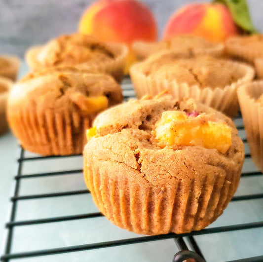 Peach Gingerbread Muffins
