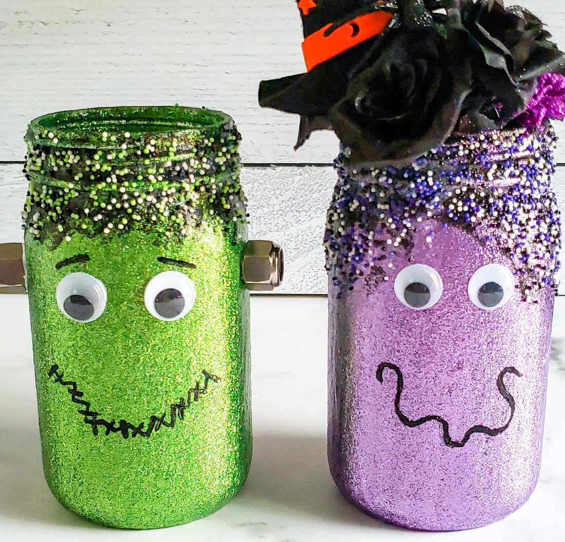 Halloween Mason Jar Characters