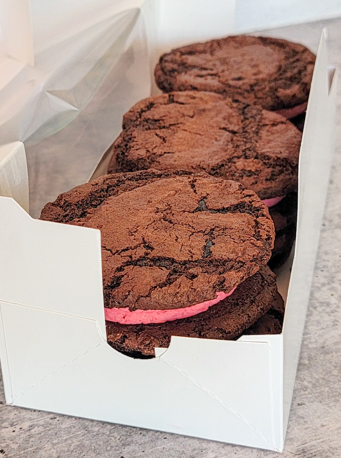 Raspberry Brookie Sandwich