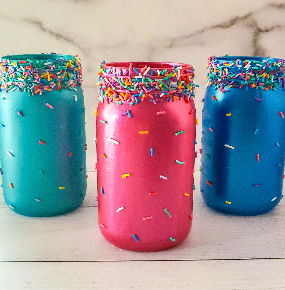 Sprinkle Mason Jar Birthday Candle Holders