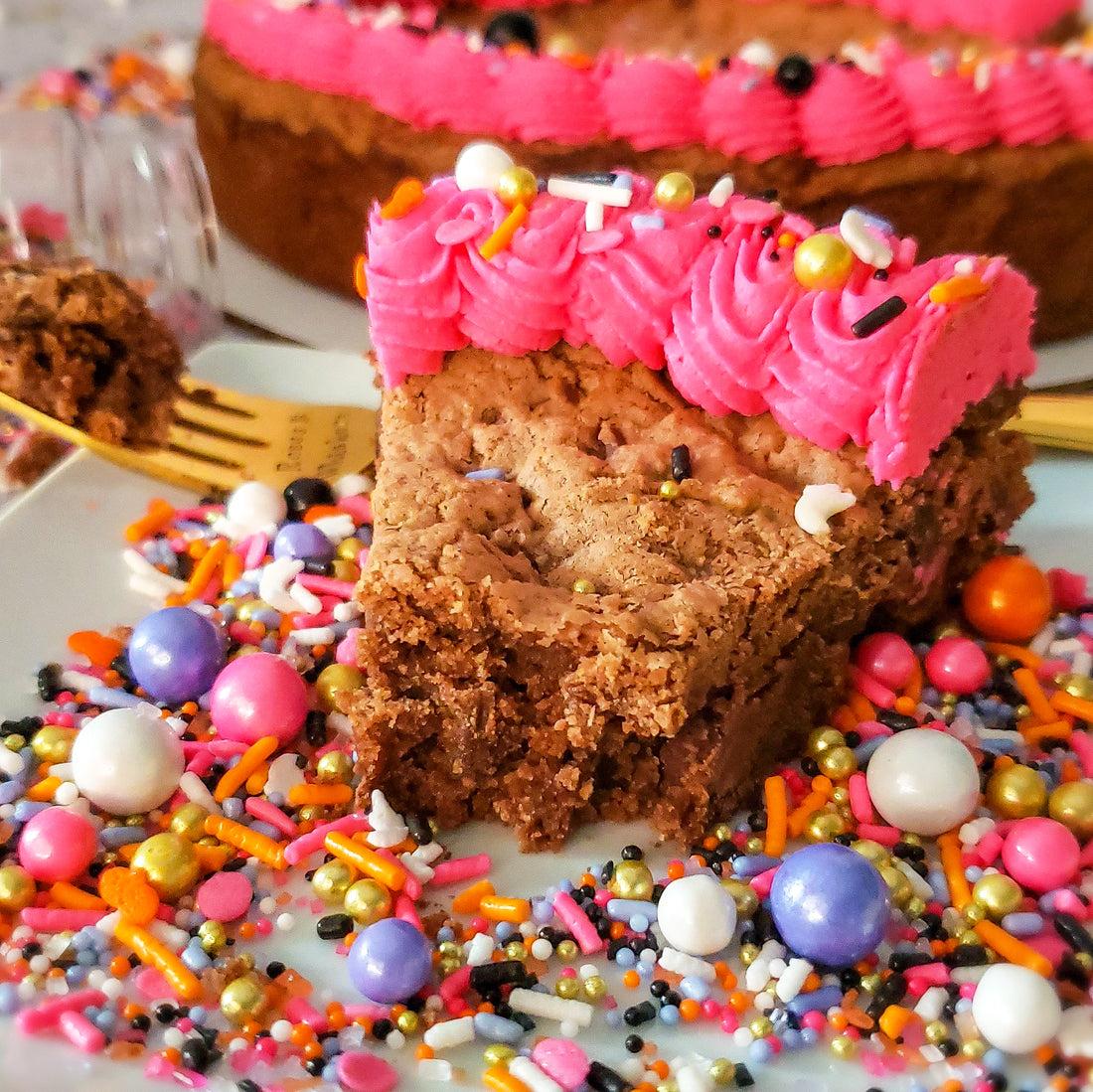 Milk Chocolate Cookie Cake with Salted Caramel Frosting