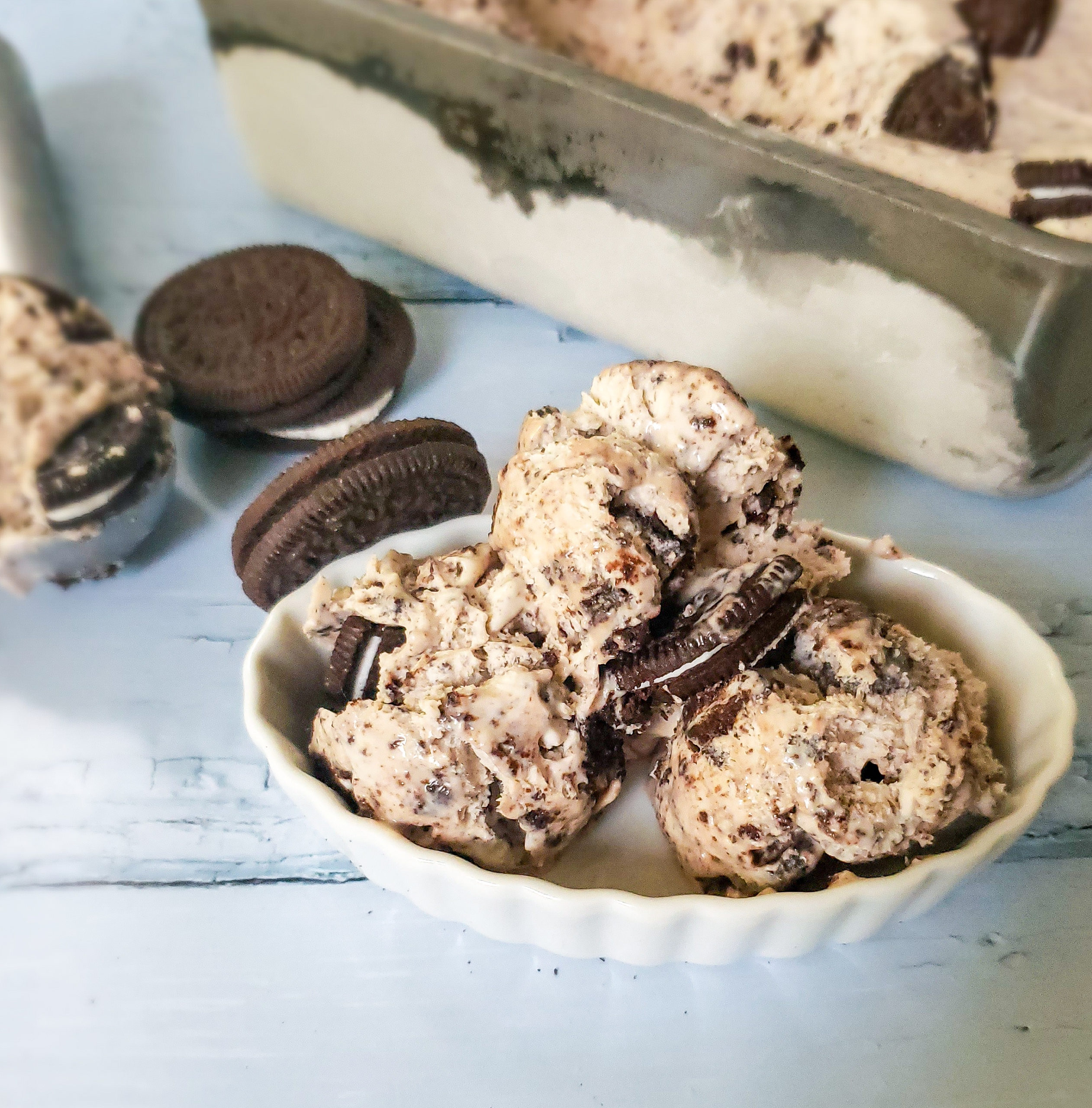 No Churn Cookies and Cream Ice Cream - Kirbie's Cravings